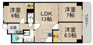 ロイヤルコート生江【8階】の間取り