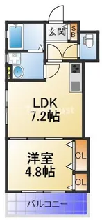 ラモーナ橋波西之町【1階】の間取り