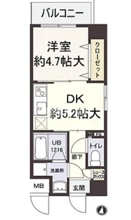 ソレイユ中崎【3階】の間取り
