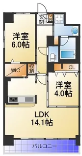 フォーリアライズ京橋【6階】の間取り