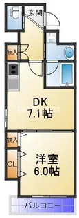 オースティ北梅田【2階】の間取り