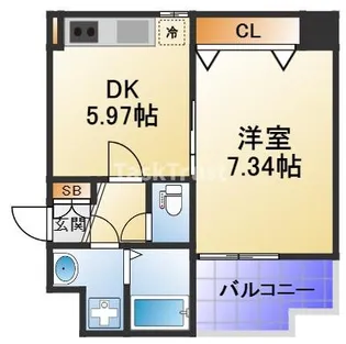 R SQUARE東天満【8階】の間取り
