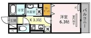 パークサイドメゾン新梅田【3階】の間取り