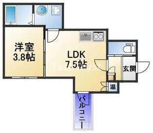 パシフィック千林【3階】の間取り