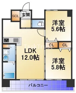 W.O.B.京橋【10階】の間取り
