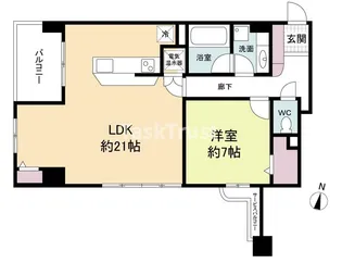 グレンパーク梅田北【7階】の間取り