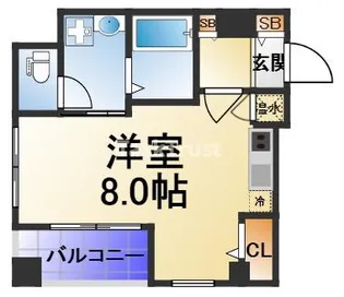 コンフォール南森町【12階】の間取り