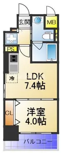 La CASA京橋【8階】の間取り