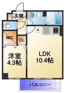 ソリティア都島【4階】の間取り