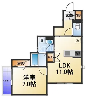 ユアメゾン ファースト【1階】の間取り