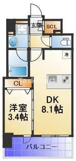 エステムコート梅田・天神橋Ⅳ ステーションフロント【2階】の間取り