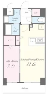 1LDKの間取り画像