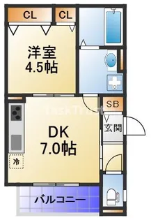 クリエオーレ今市【3階】の間取り