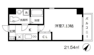 1Kの間取り画像