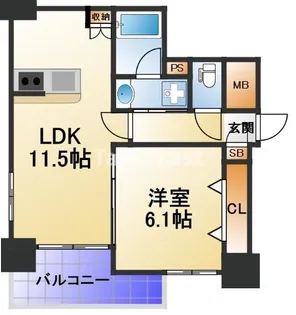 リオ城北【6階】の間取り