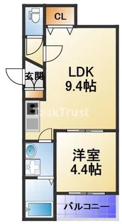 1LDKの間取り画像