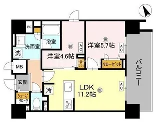 KSS Isoji【6階】の間取り