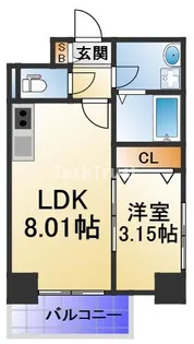 GRAND STEADY新梅田【7階】の間取り