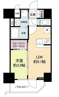 1LDKの間取り画像