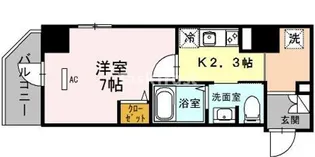 コージーコート釣鐘【7階】の間取り