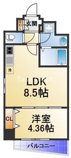 シェリロ神山【9階】の間取り