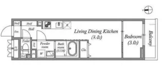 S-MOVE緑橋Ⅱ【4階】の間取り