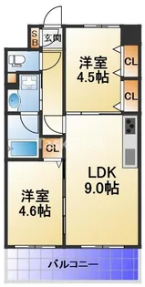 FORTUNA北梅田【3階】の間取り