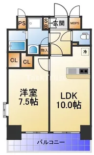 リーガル西天満【8階】の間取り