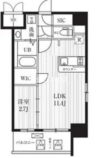 アプリーレ中之島【4階】の間取り