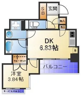 SK大阪天満宮プライマリーワン【3階】の間取り