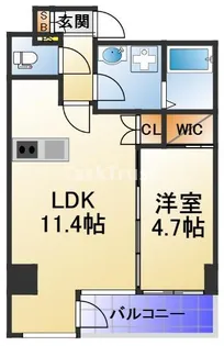 FORTUNATO 扇町【7階】の間取り