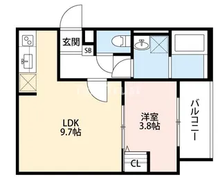 ベル升美【2階】の間取り