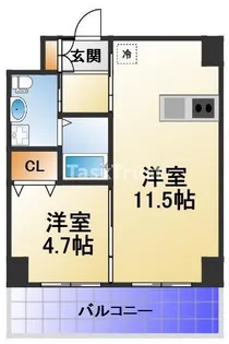 1LDKの間取り画像