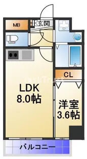1LDKの間取り画像