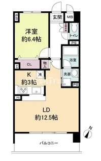 レジディア城北公園通【5階】の間取り