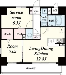 ハナミズキ福島【8階】の間取り