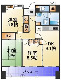 ジュオン城東【3階】の間取り