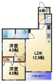FeLiciare HANATEN【1階】の間取り