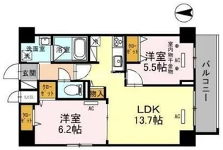 グランツコート御幣島【2階】の間取り