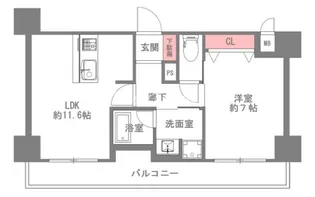 ララプレイスザ・京橋ステラ【5階】の間取り