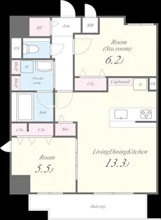 Wonnal堺筋本町【5階】の間取り