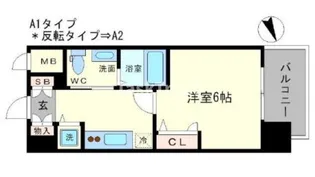 エスリード谷町六丁目【5階】の間取り