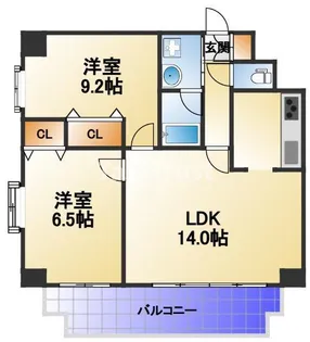 クラウディア野江【3階】の間取り