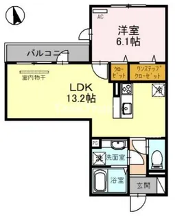 キャトルセゾン【2階】の間取り