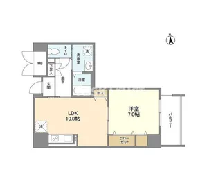 グランルージュ城東【9階】の間取り