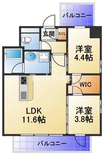 Gioia Altiri【12階】の間取り
