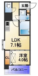 W.O.B.京橋【7階】の間取り