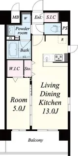 ブル フォルトゥーナ扇町【1階】の間取り