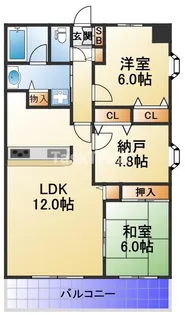 シティテラス大新【4階】の間取り