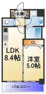 フォレスト蒲生【1階】の間取り